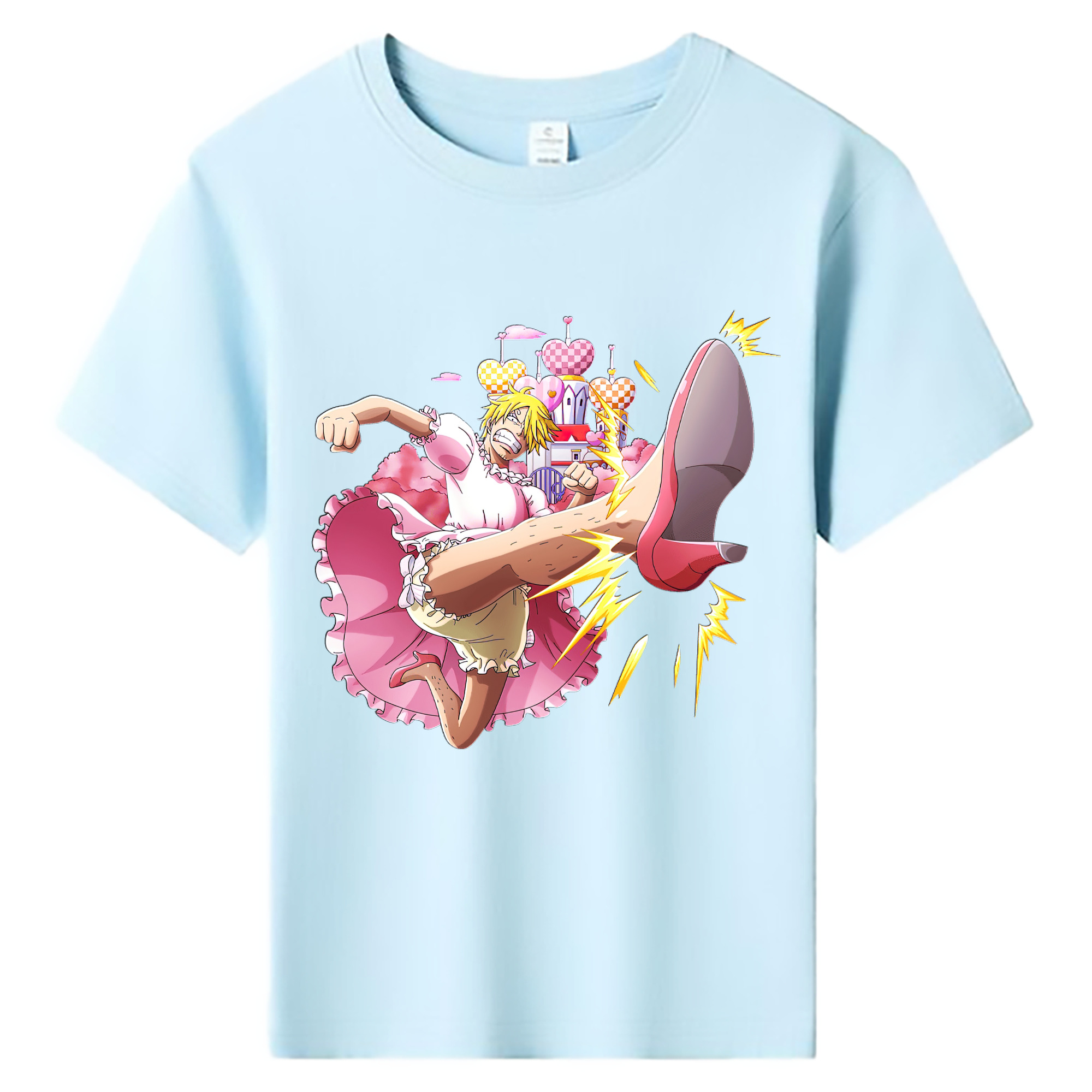 （画像用） ワンピース サンジ ONE PIECE Sanji 綿100％キッズTシャツ（フロントプリント）